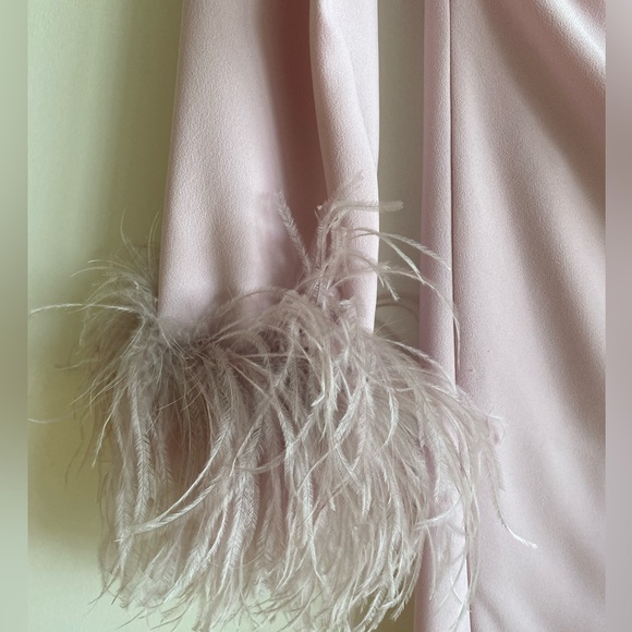 16ARLINGTON Feather-Trim Adelaide Mini Dress - Picture 5 of 10